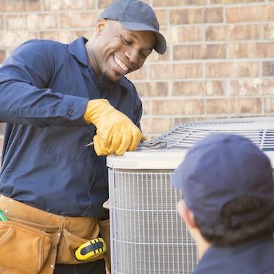 working on hvac